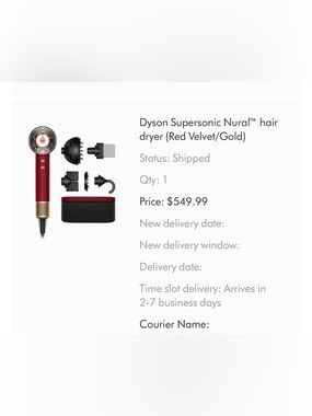 Special Edition Supersonic Nural Hair Dryer in Red Velvet